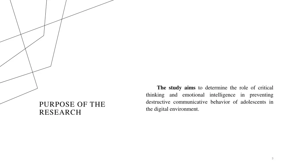 the study aims to determine the role of critical
