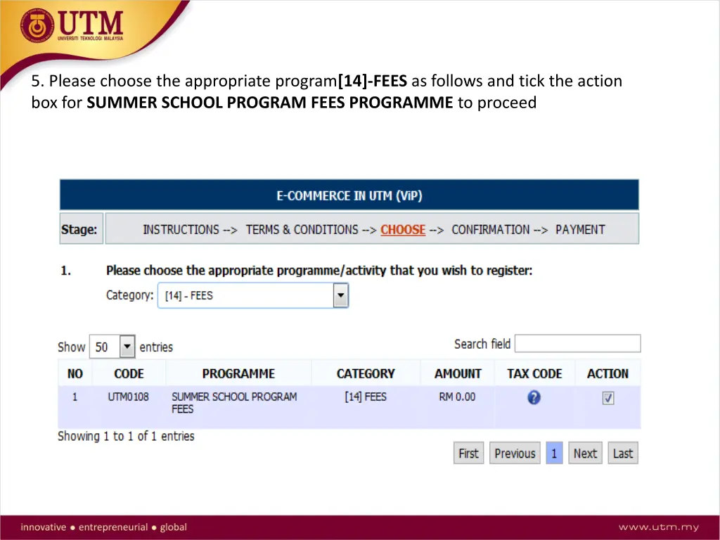 5 please choose the appropriate program 14 fees