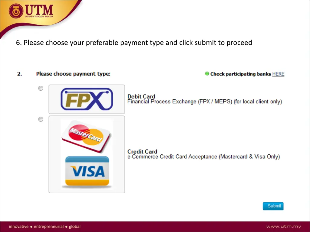 6 please choose your preferable payment type