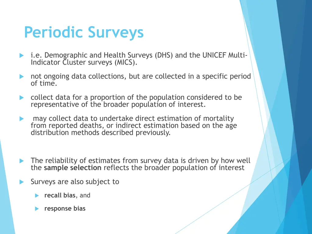 periodic surveys