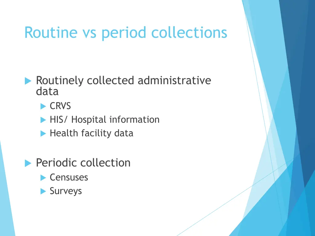 routine vs period collections