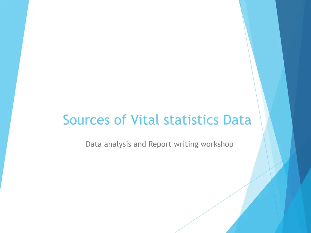 sources of vital statistics data