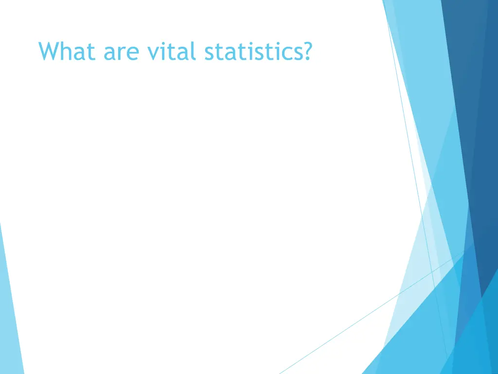 what are vital statistics