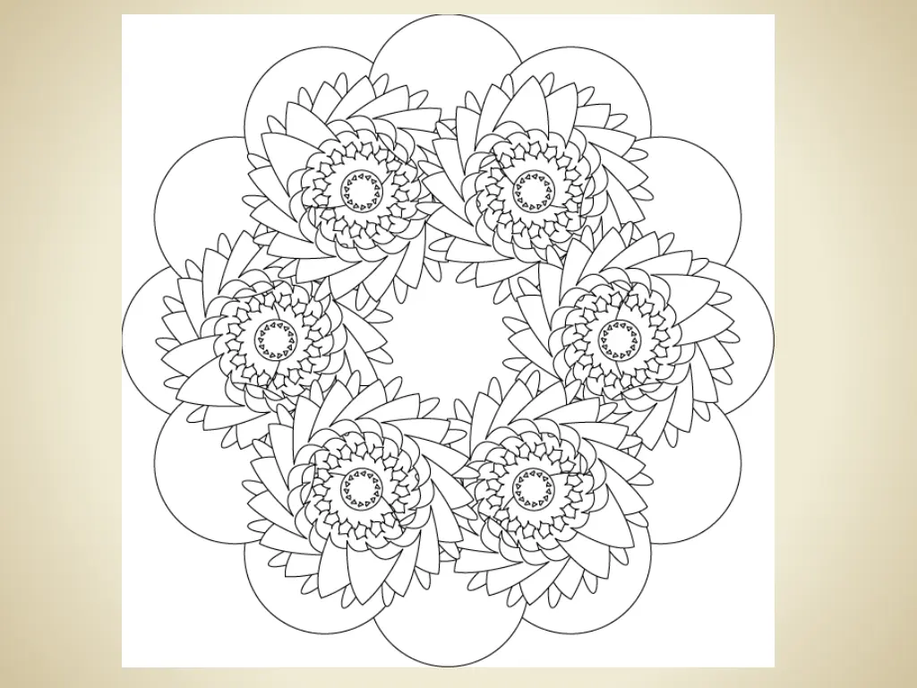 flower coloring mandala