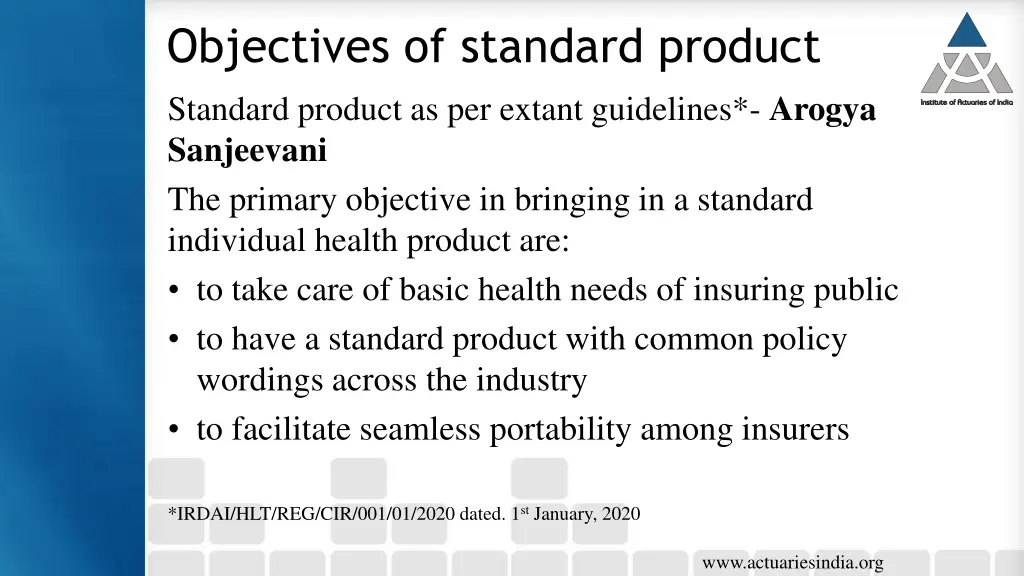 objectives of standard product standard product