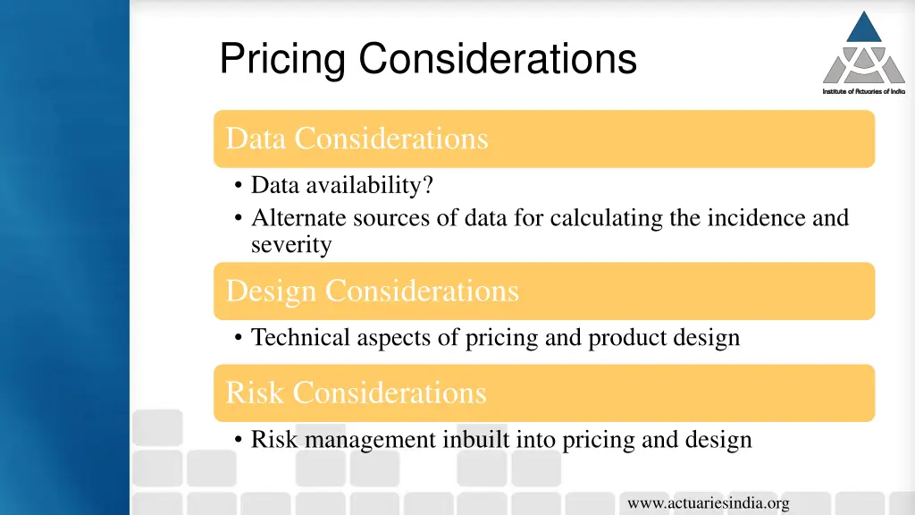 pricing considerations