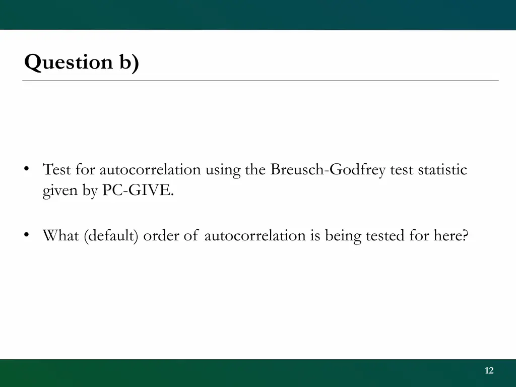 question b