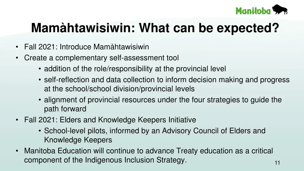 mam htawisiwin what can be expected