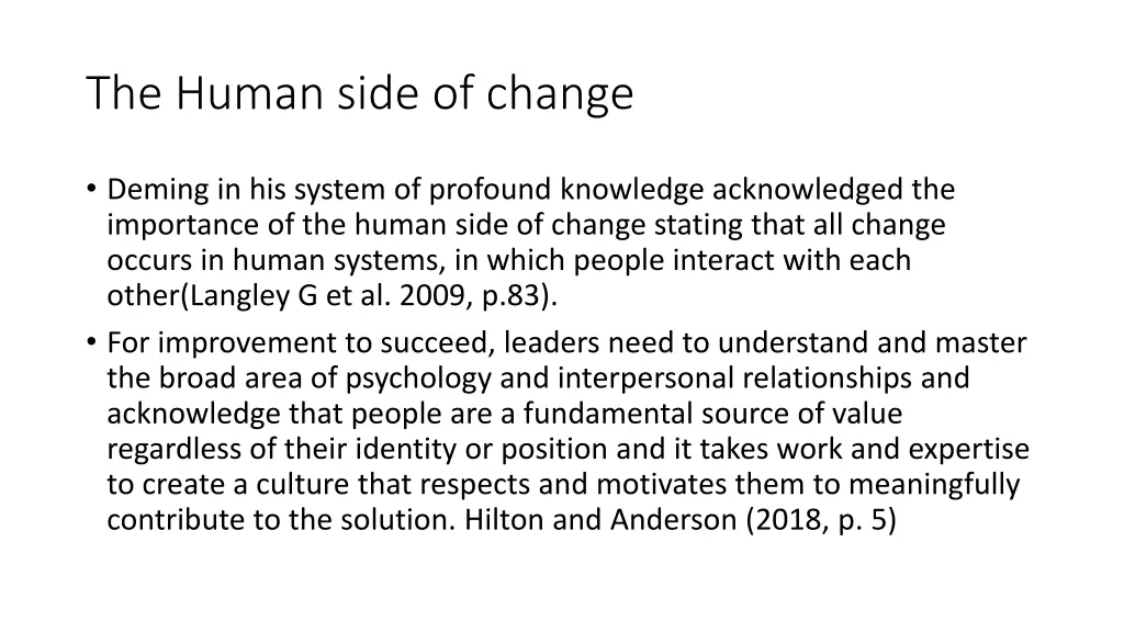 the human side of change