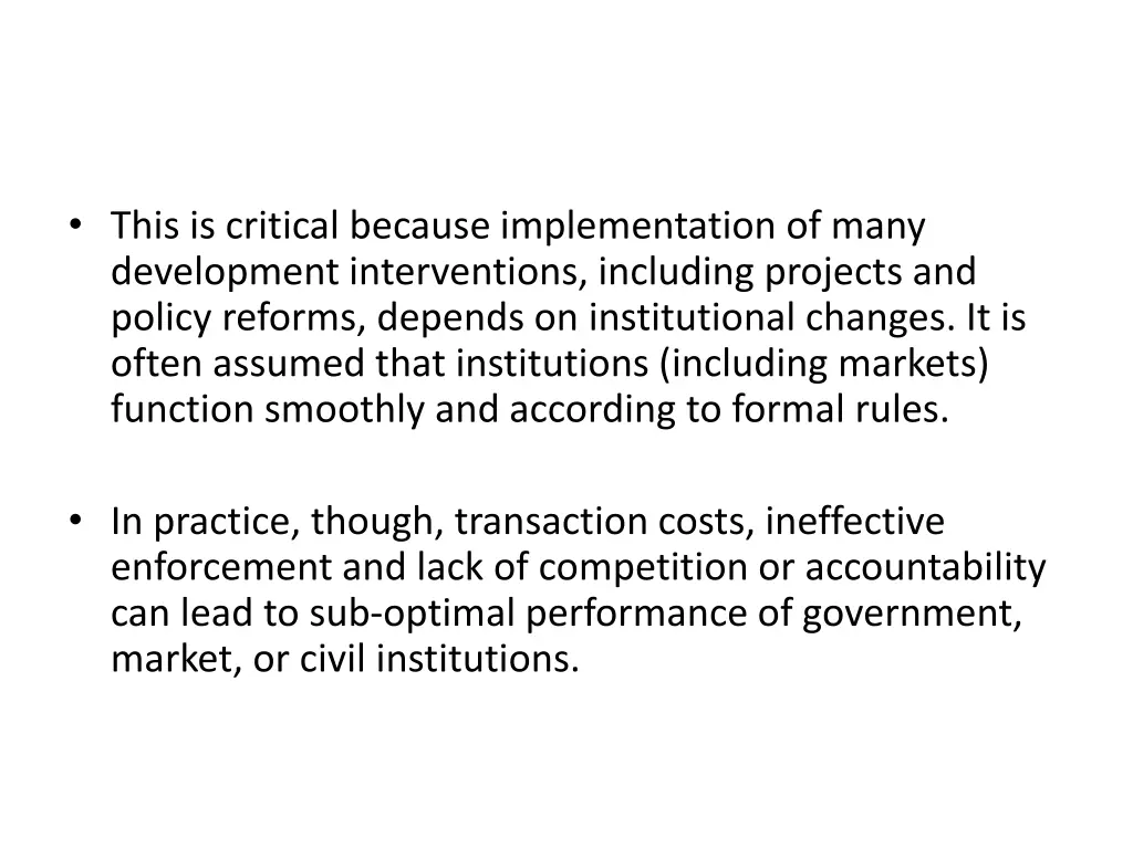 this is critical because implementation of many