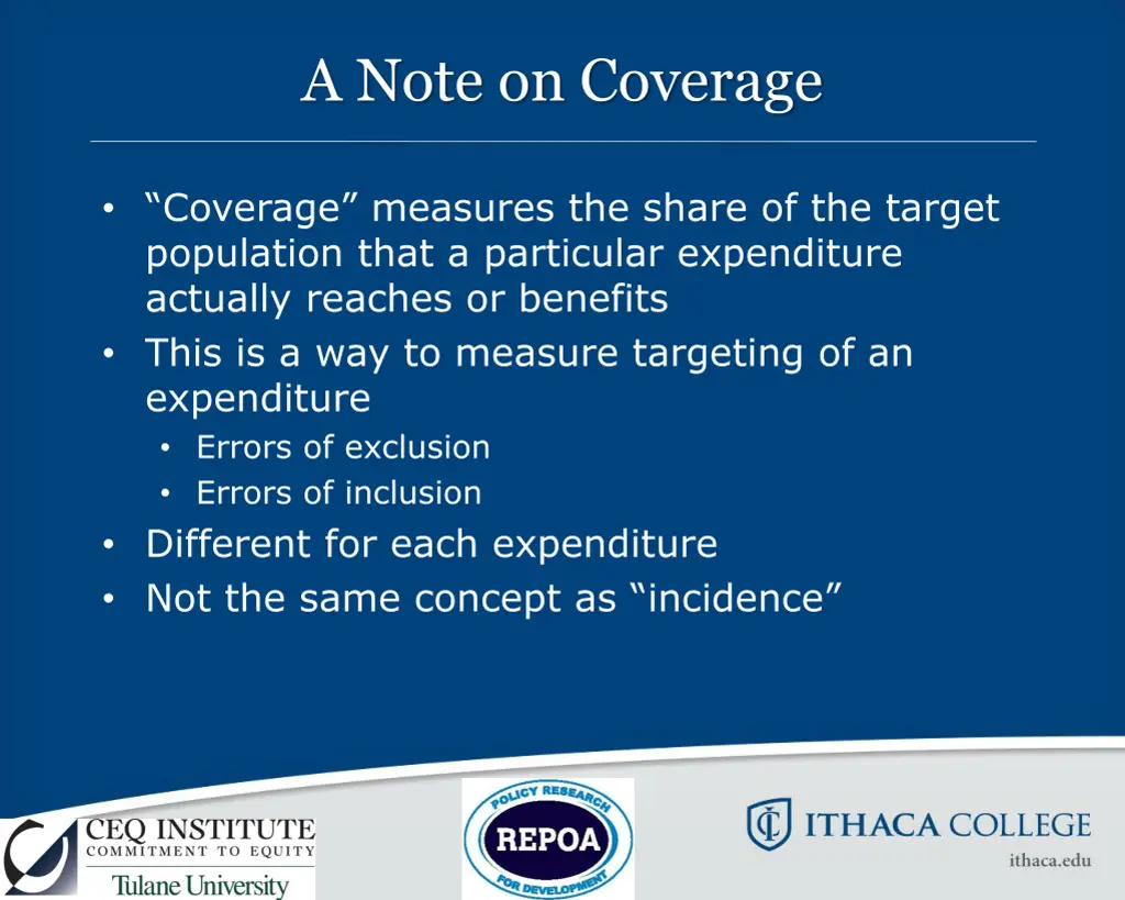 a note on coverage