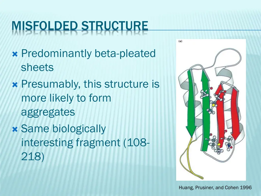 misfolded structure