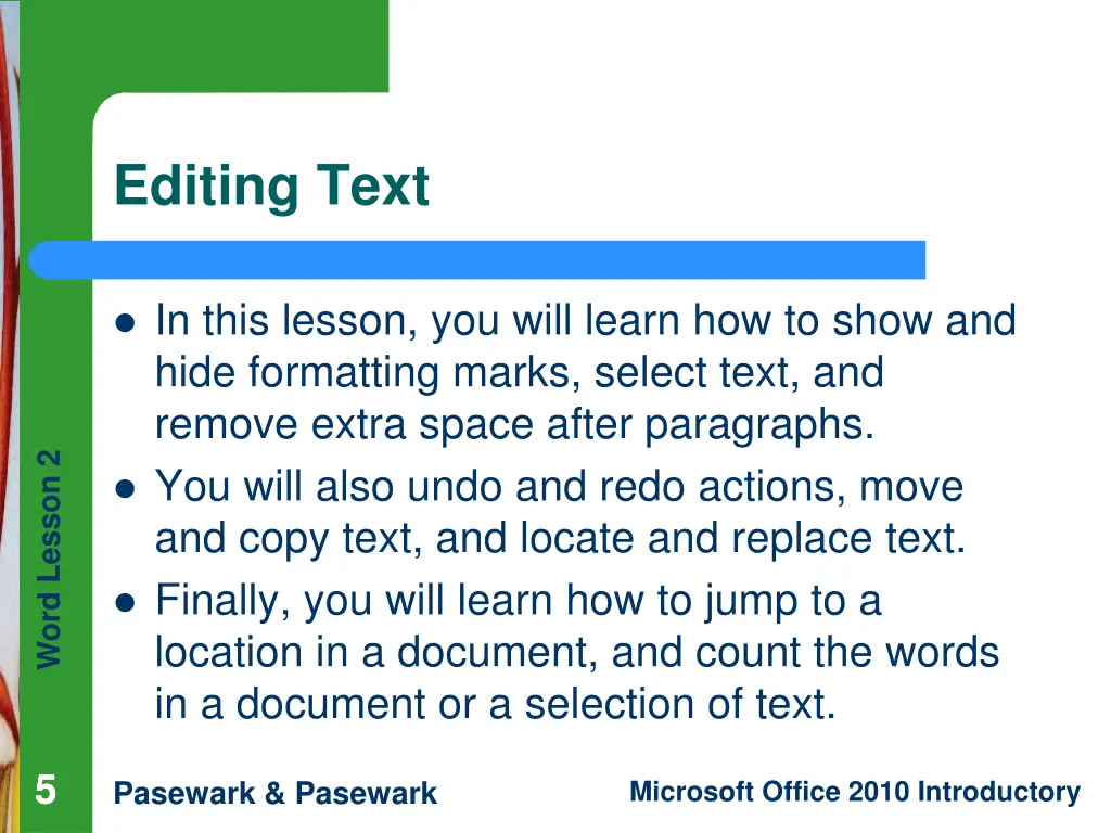 editing text