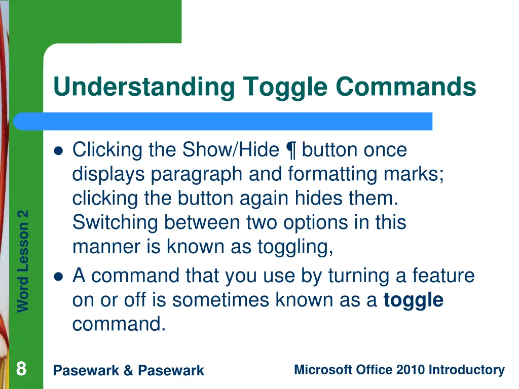 understanding toggle commands