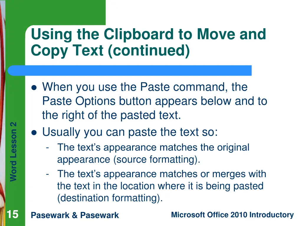 using the clipboard to move and copy text 1