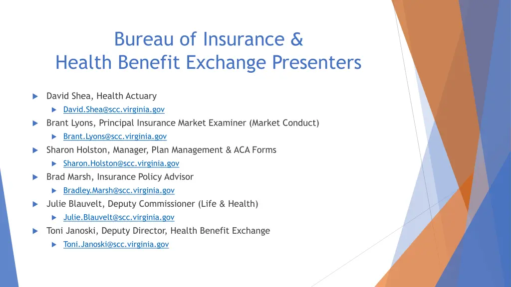 bureau of insurance health benefit exchange