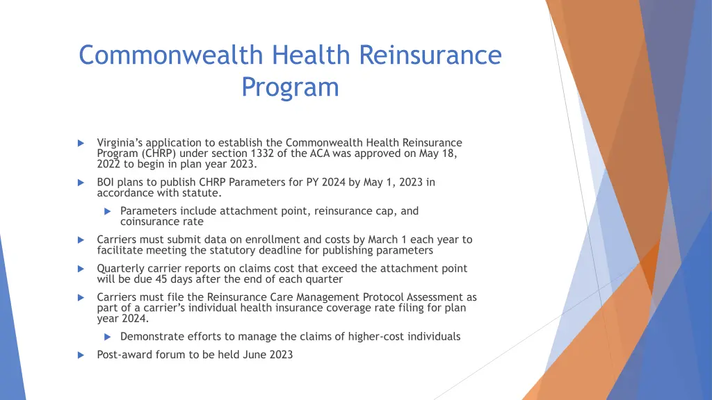 commonwealth health reinsurance program