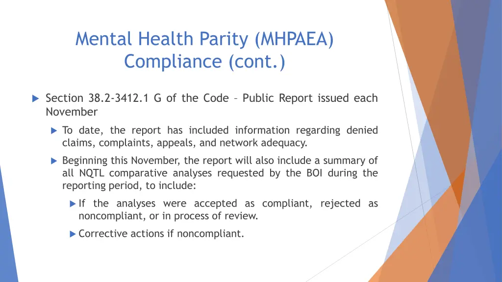 mental health parity mhpaea compliance cont