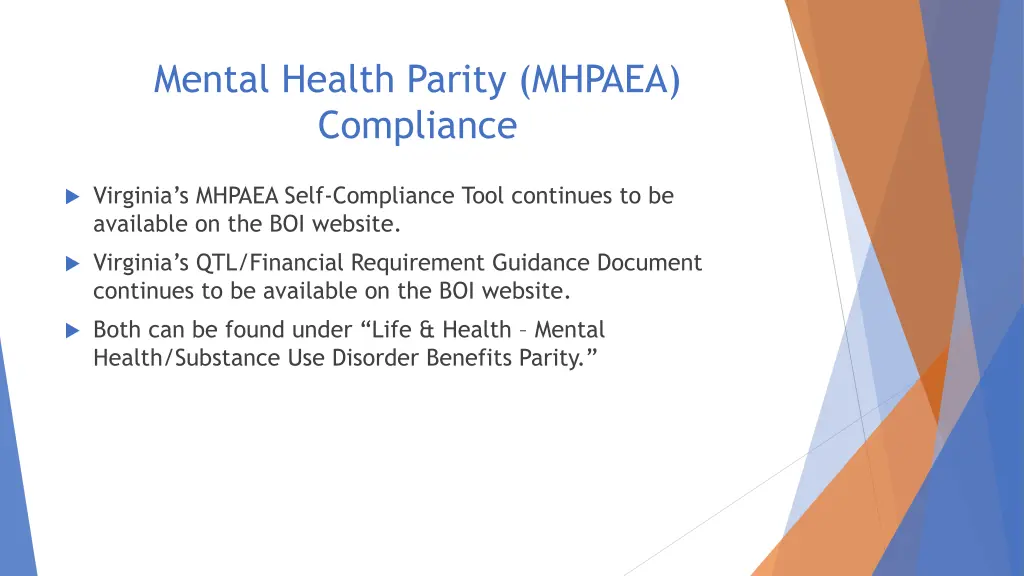 mental health parity mhpaea compliance