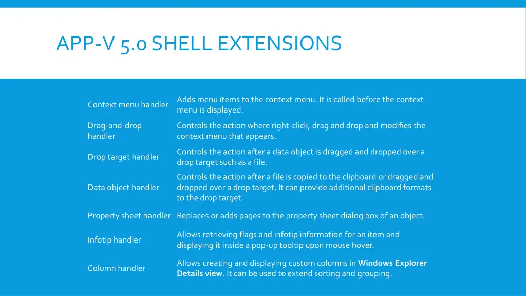 app v 5 0 shell extensions