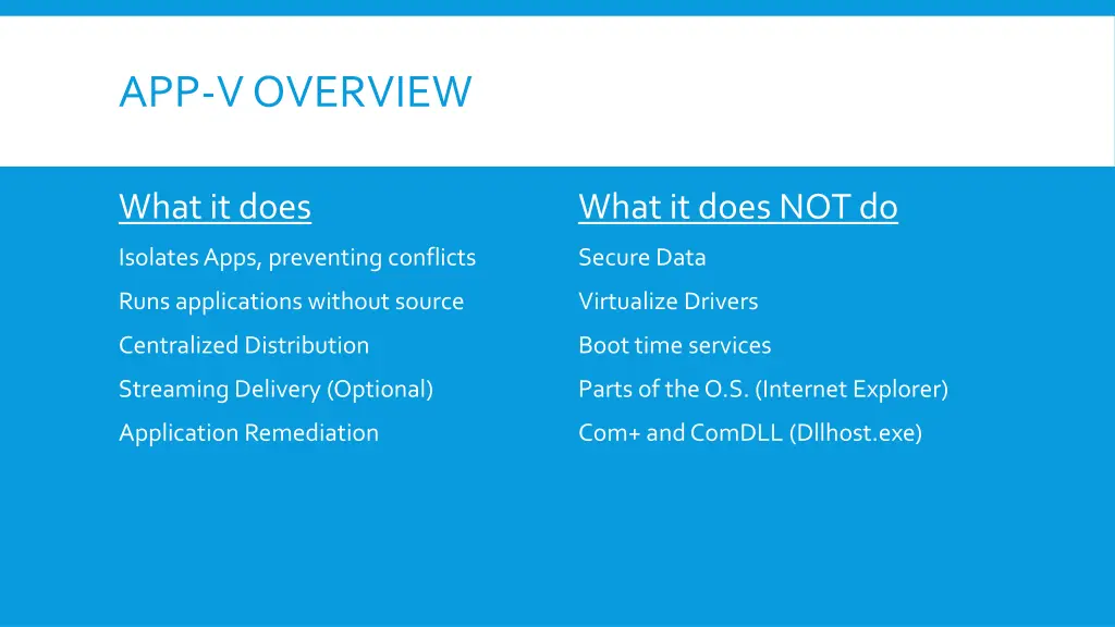 app v overview