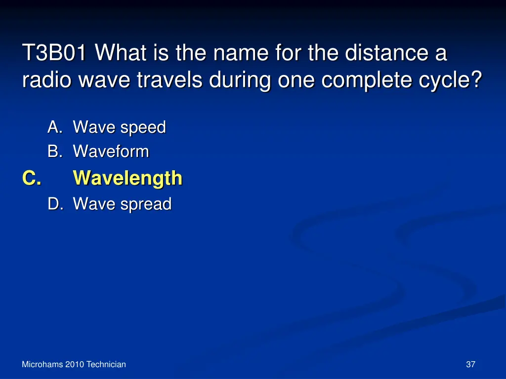 t3b01 what is the name for the distance a radio 1
