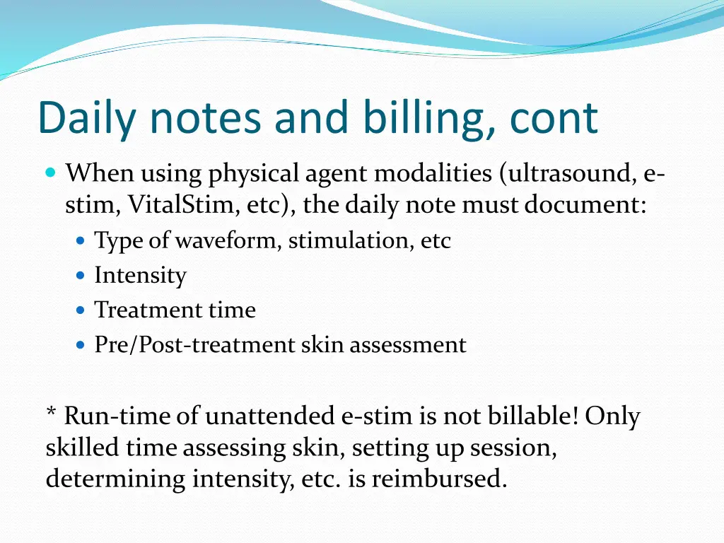 daily notes and billing cont 1