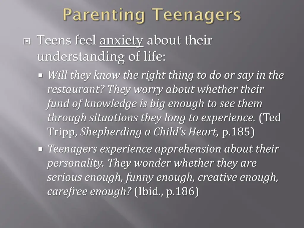 teens feel anxiety about their understanding