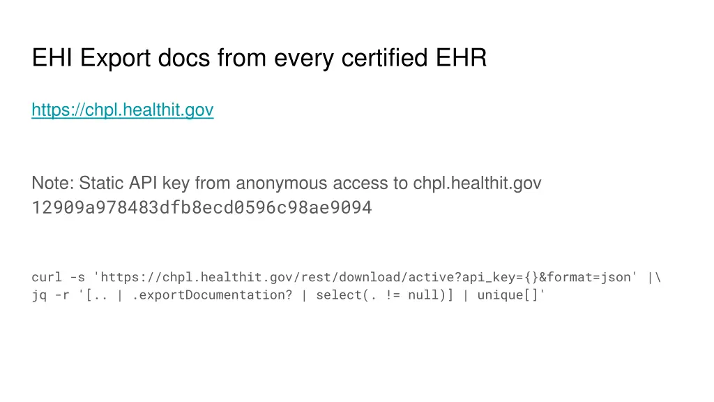 ehi export docs from every certified ehr