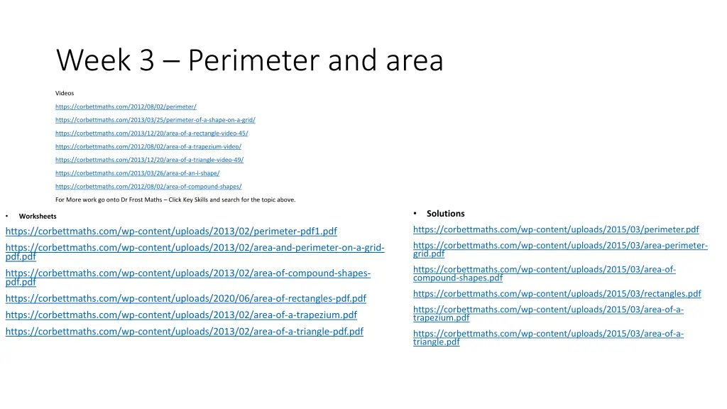 week 3 perimeter and area