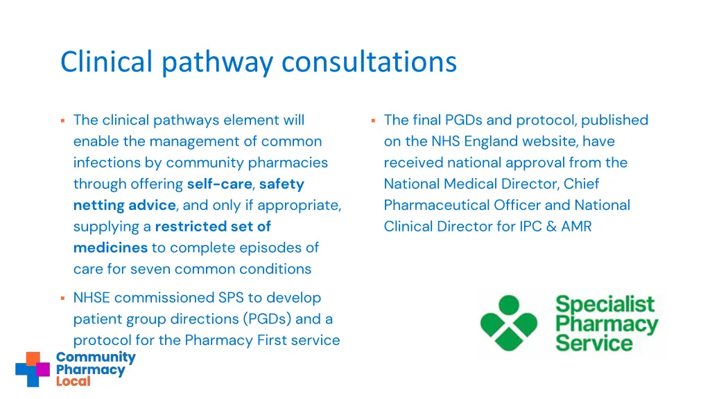 clinical pathway consultations