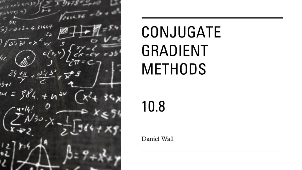 conjugate gradient methods