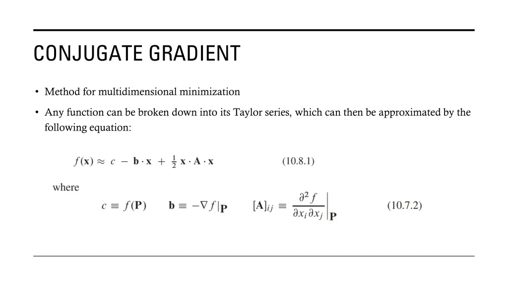 conjugate gradient