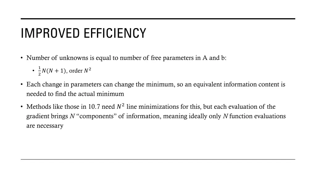 improved efficiency