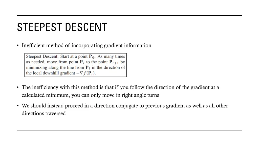 steepest descent