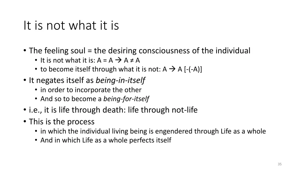 it is not what it is