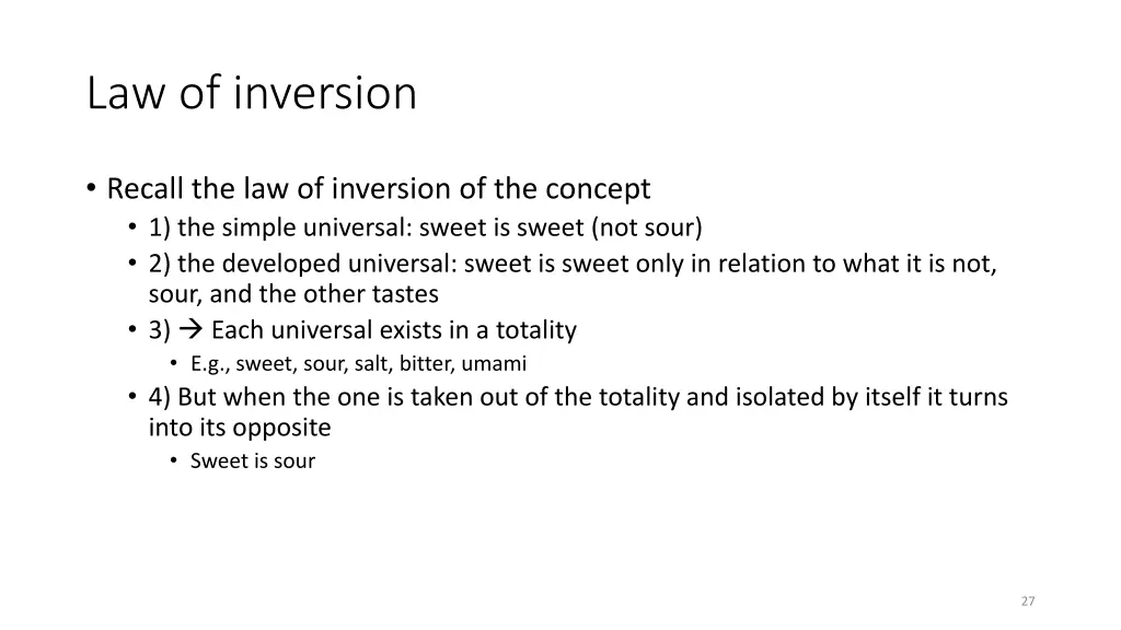 law of inversion