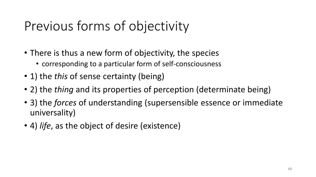 previous forms of objectivity