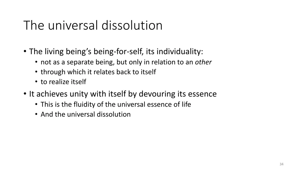 the universal dissolution