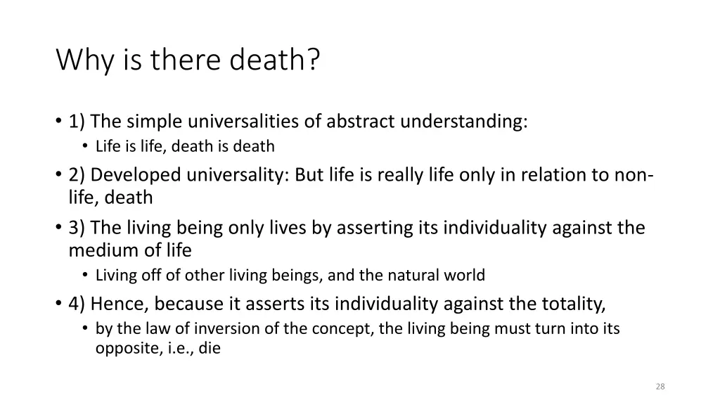 why is there death