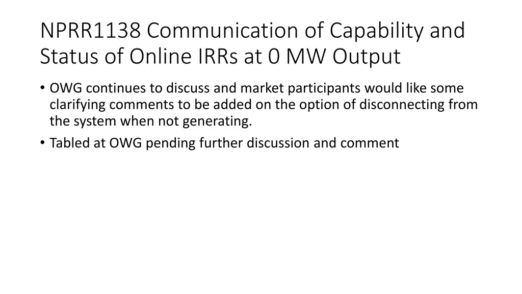 nprr1138 communication of capability and status