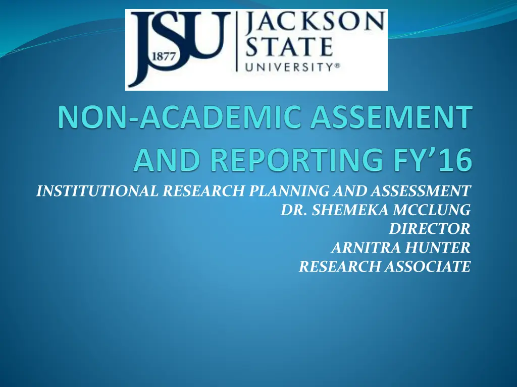 institutional research planning and assessment