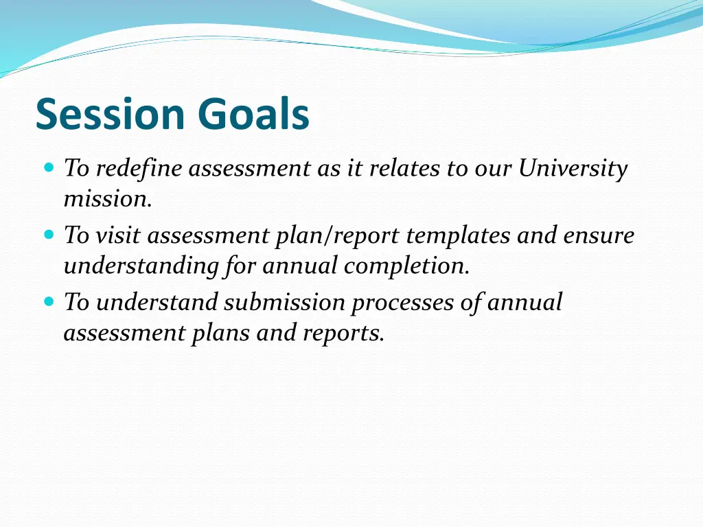 session goals