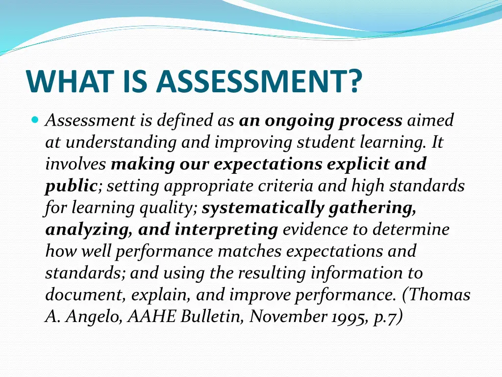 what is assessment
