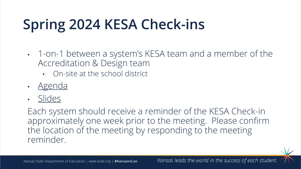 spring 2024 kesa check ins