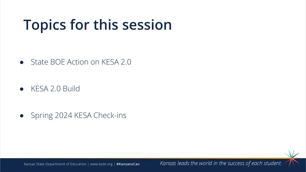 topics for this session