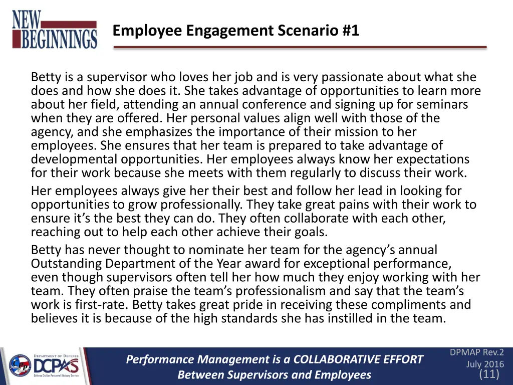 employee engagement scenario 1