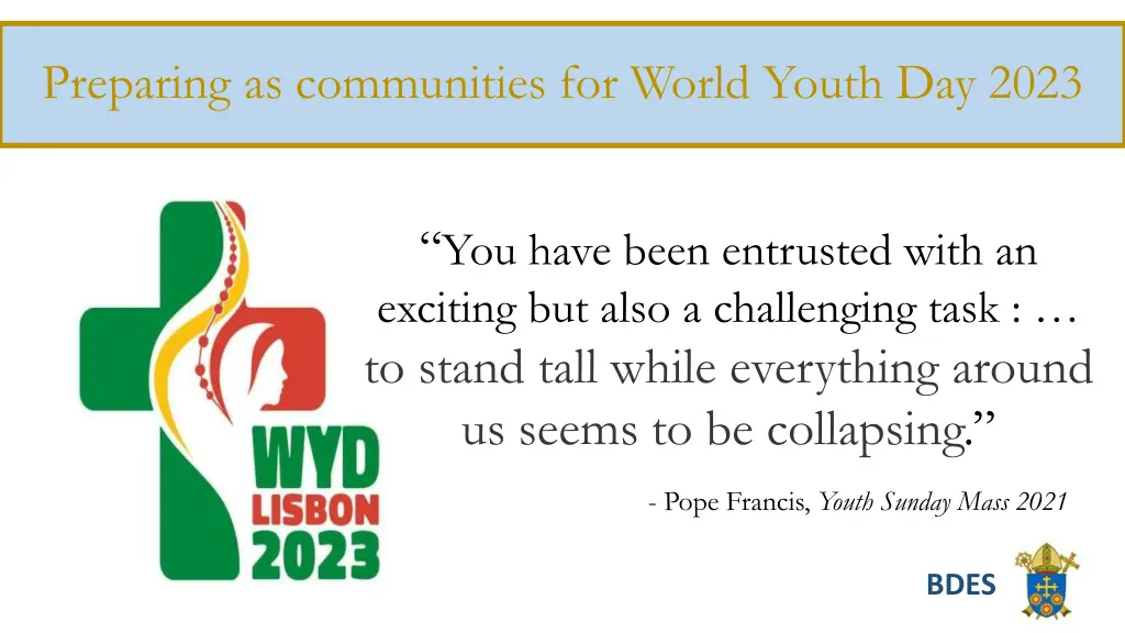 preparing as communities for world youth day 2023