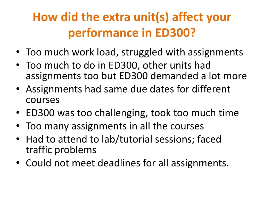 how did the extra unit s affect your performance