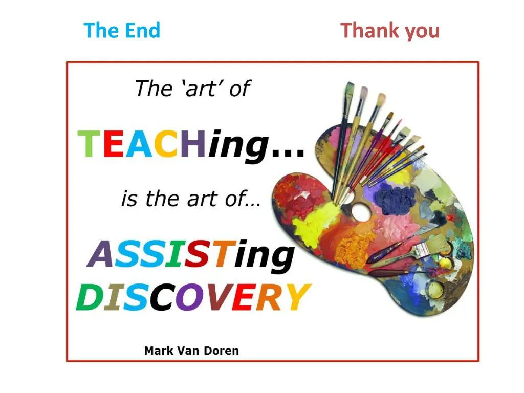 the end thank you